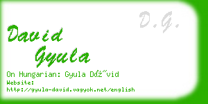 david gyula business card